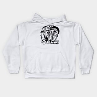 Cubist Woman Kids Hoodie